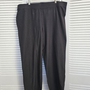 Eileen Fisher, gray stretch pants.
